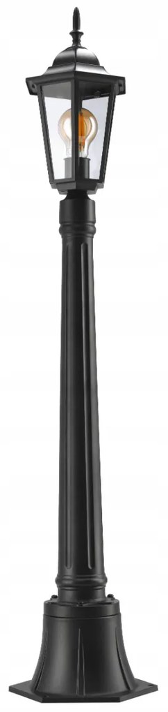 BERGE Záhradná lampa Stĺp Lampáš LED E27 105cm