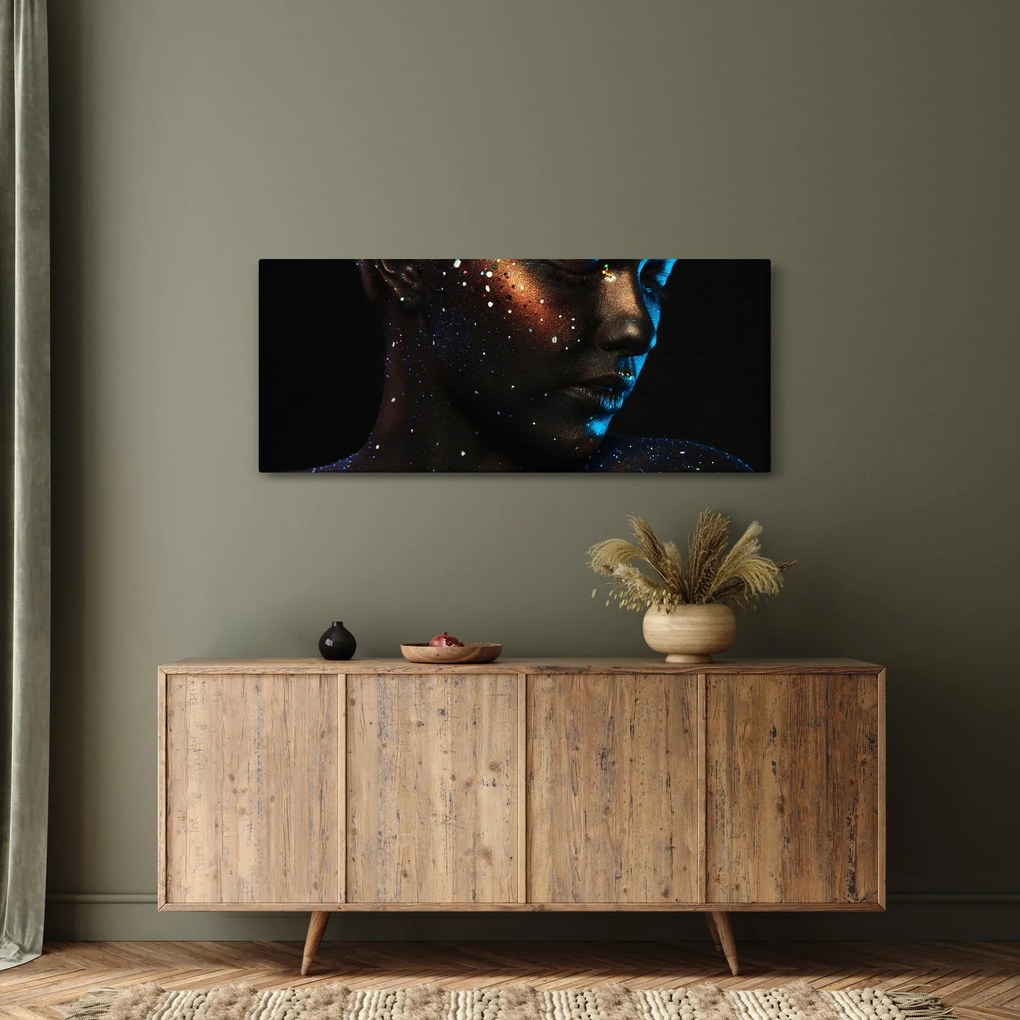 Trblietavý obraz ženy (120x50 cm)