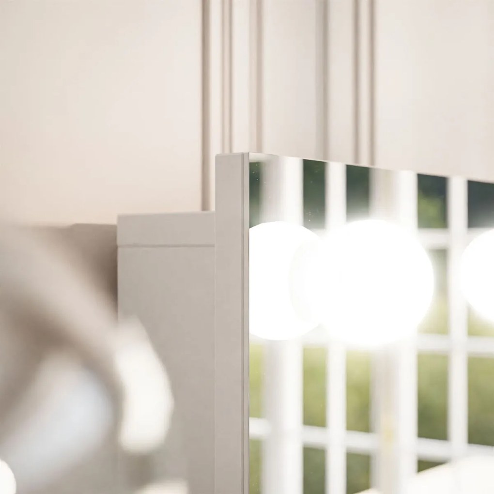 KOZMETICKÉ ZRKADLO VALENTINA BIELE 110 x 67 cm ELITE 2