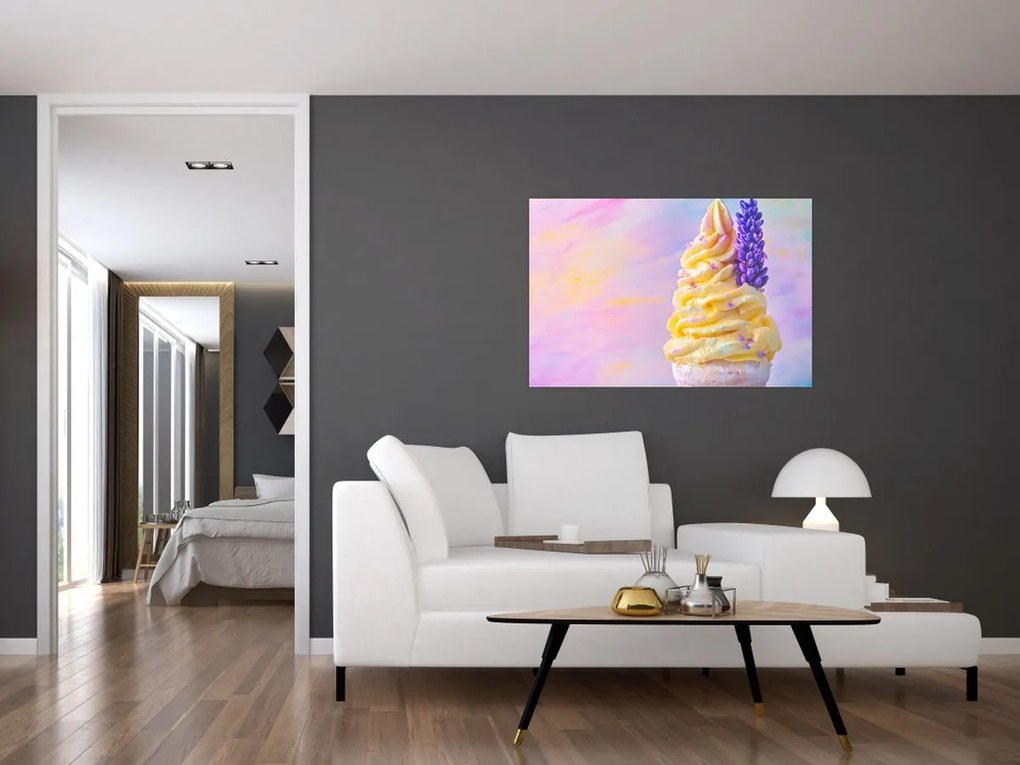 Obraz - Zmrzlina s levanduľou (90x60 cm)