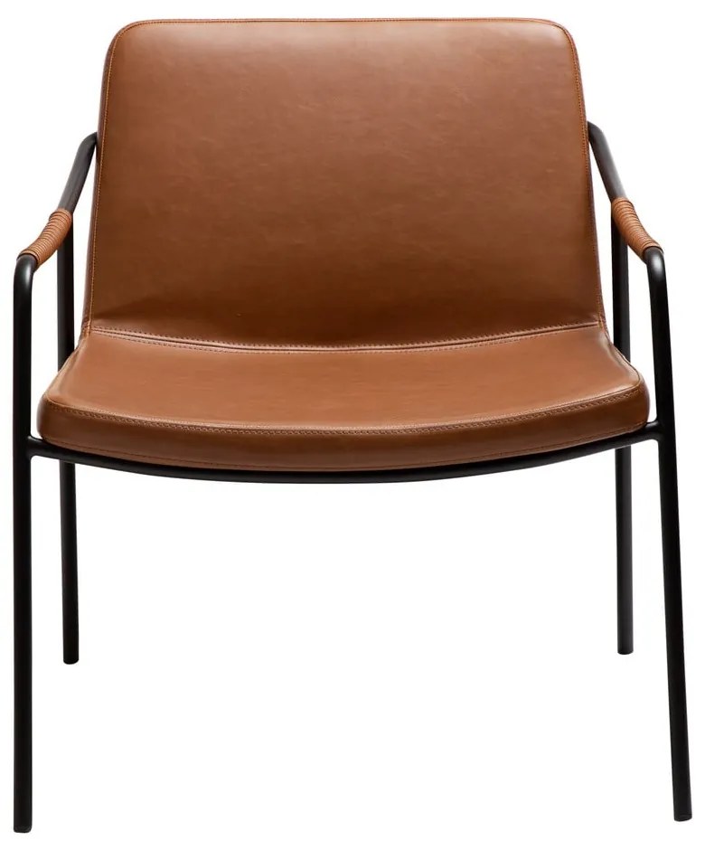 Hnedé kreslo z imitácie kože Boto – DAN-FORM Denmark