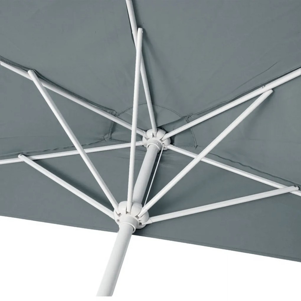 Slnečník polkruh Parla - polyester/hliník - 300cm antracit bez podstavca