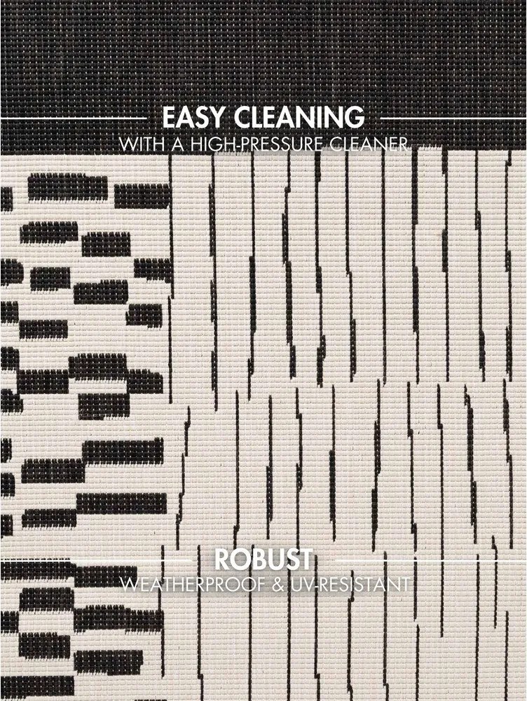 Čierny/krémovobiely vnútorný a vonkajší koberec 160x230 cm Haringey Acacia – Ted Baker