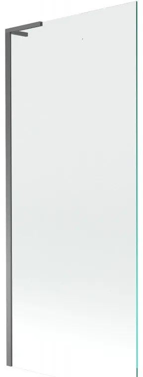 Mexen Next L, 1-krídlová vaňová zástena 80 x 150 cm, 6mm číre sklo, grafitový profil, 895-080-000-03-00-95
