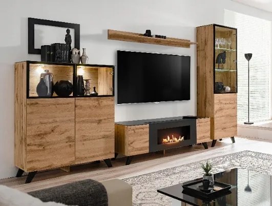 Obývacia Stena do obývačky s biokrbom Thin K Wotan