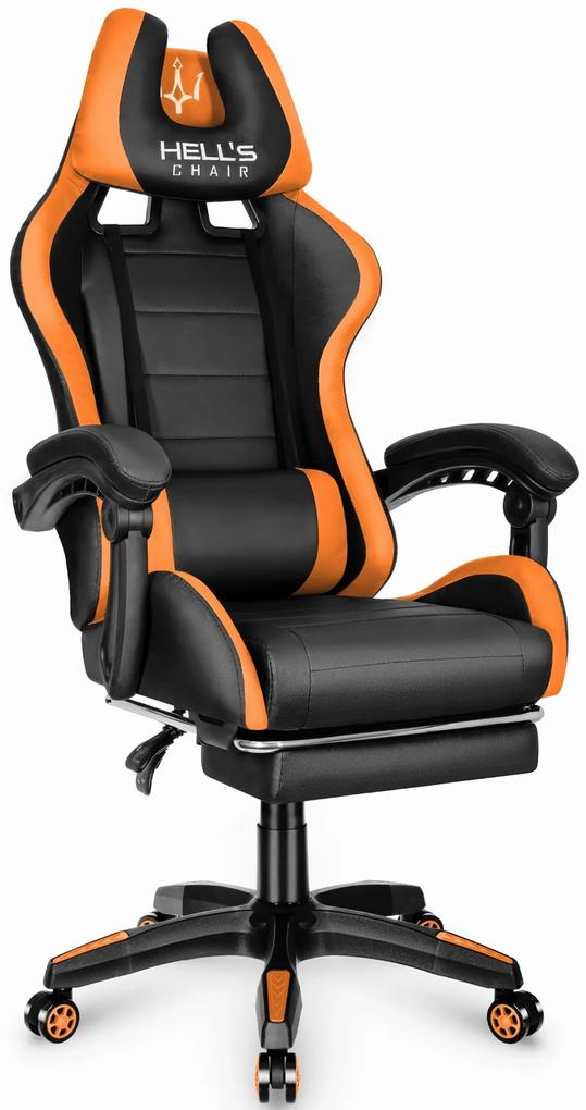 1039 Herná stolička čierno-pomarančová