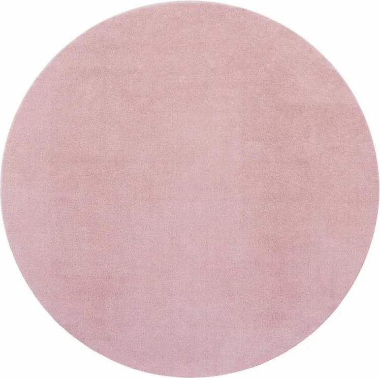 Kusový koberec Joy 1400 rose kruh, 200x200 (priemer) kruh, ružová, chodba / predsieň, Ayyildiz