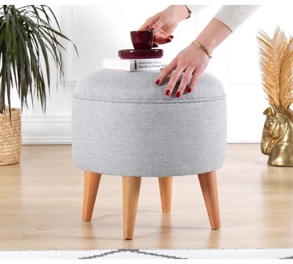 Taburet PIXI, priemer 40 cm, sivý