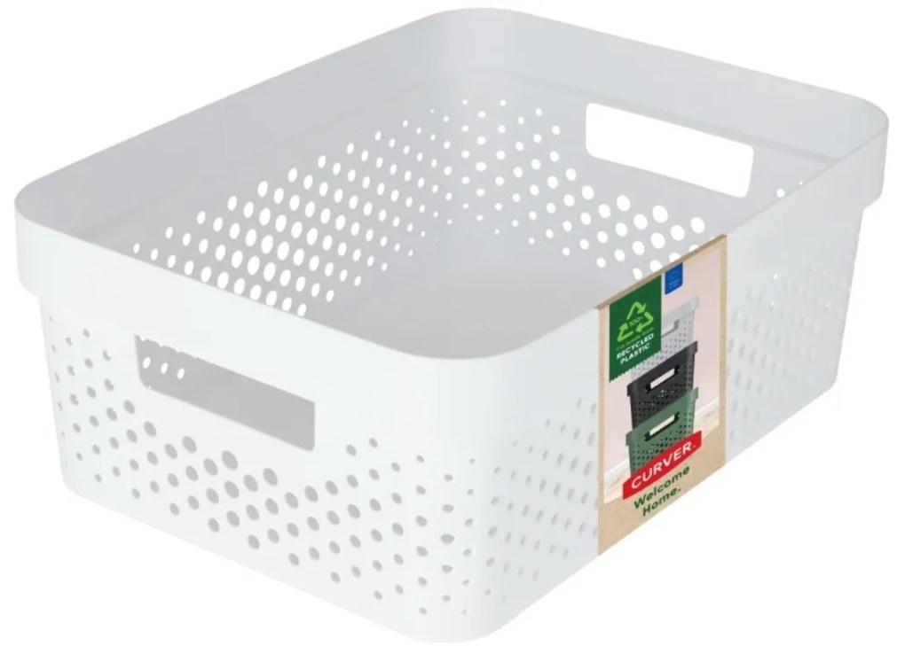 Curver Úložný box INFINITY 1,4 l, biely perforovaný
