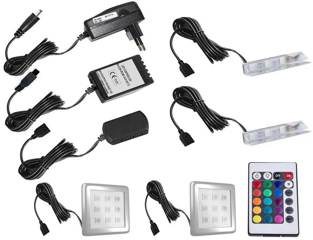 Obývacia stena Belini Premium Full Version biely lesk + LED osvetlenie Nexum  1