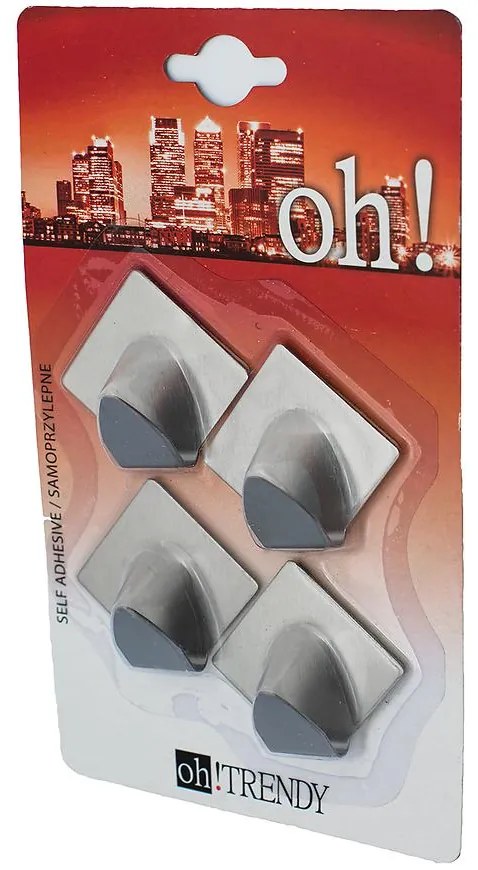 Háčik trendy samolep. Karo (4 ks.) Oceľový