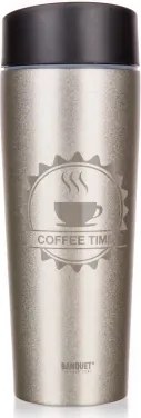 Cestovný termohrnček Coffee 350 ml, farba slonová kosť%