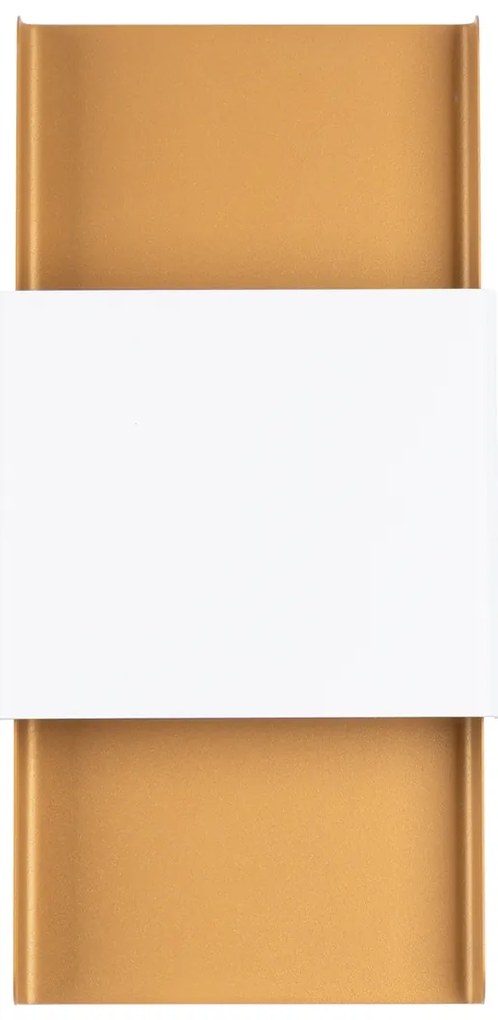 Nástenné svietidlo Durlin, 1x zlaté/biele kovové tienidlo