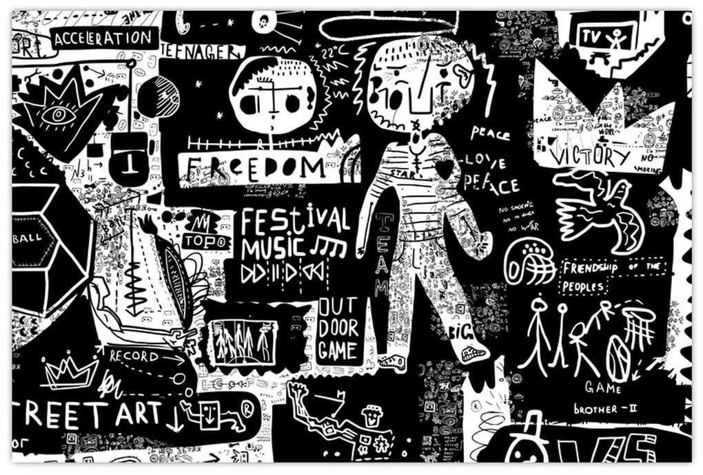 Obraz - Graffiti (90x60 cm)
