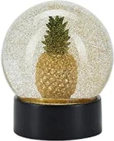 Snežítko s trblietkami v zlatej farbe s LED osvetlením Miss Etoile, Pineapple