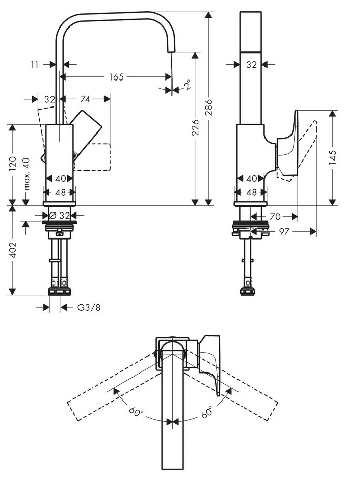 Hansgrohe Metropol - Umývadlová batéria 230 s odtokovou súpravou Push-Open, kartáčovaný bronz 32511140