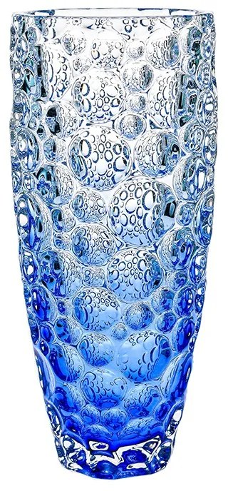 KRIŠTÁĽOVÁ VÁZA BOHEMIA JIHLAVA LISBOA OMBRE BLUE 350MM