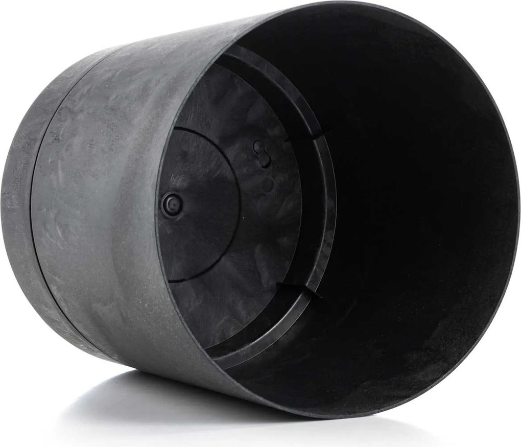 Květináč s podmiskou AZALEA 35 cm černý beton