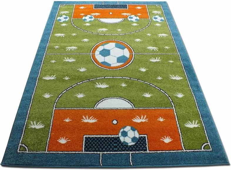 MAXMAX Detský koberec Štadión - zelený