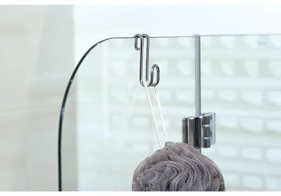 AQUALINE 37020 závesný háčik na sprchové zásteny, strieborná