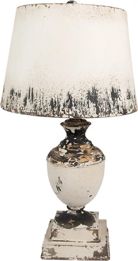 Béžová antik kovová stolná lampa Brocante - Ø 32*60 cm E27/ 1*60W