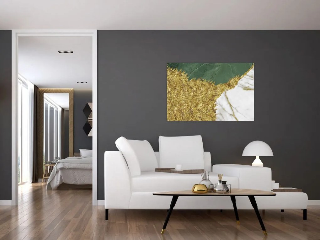 Obraz - Zelený mramor N⁰2 (90x60 cm)