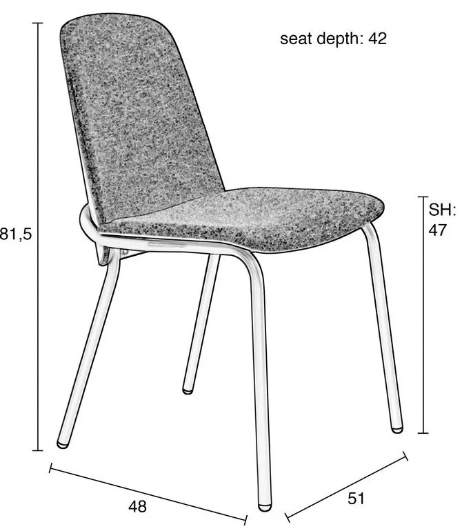 Tmavosivé jedálenské stoličky v súprave 2 ks Clip - Zuiver