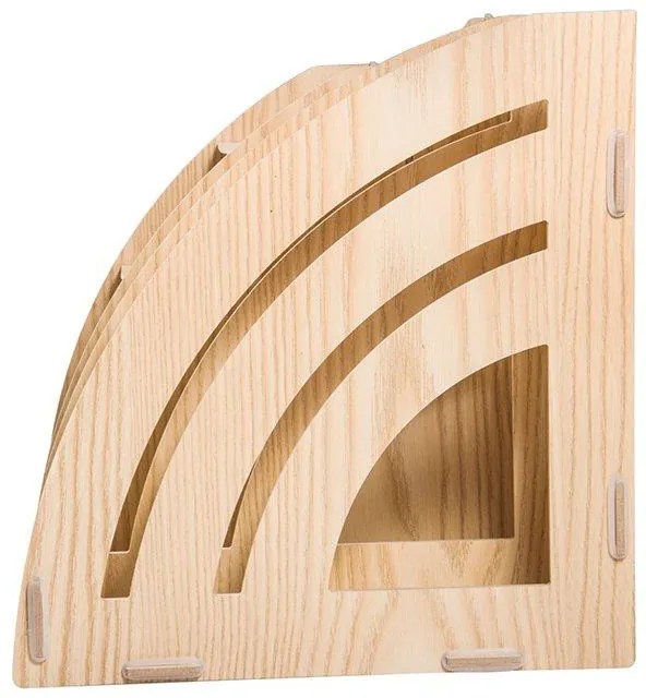 Drevený kancelársky organizér so 7 priehradkami čierny DIY D9113