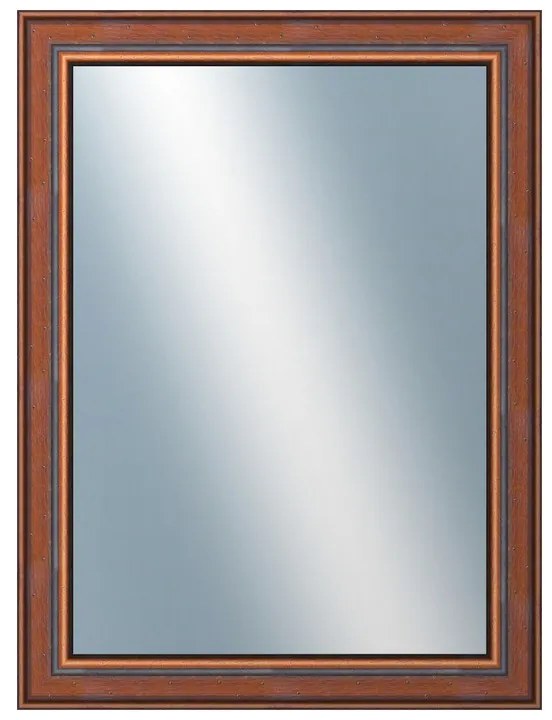 DANTIK - Zrkadlo v rámu, rozmer s rámom 60x80 cm z lišty ANGLIE hnedá (561)