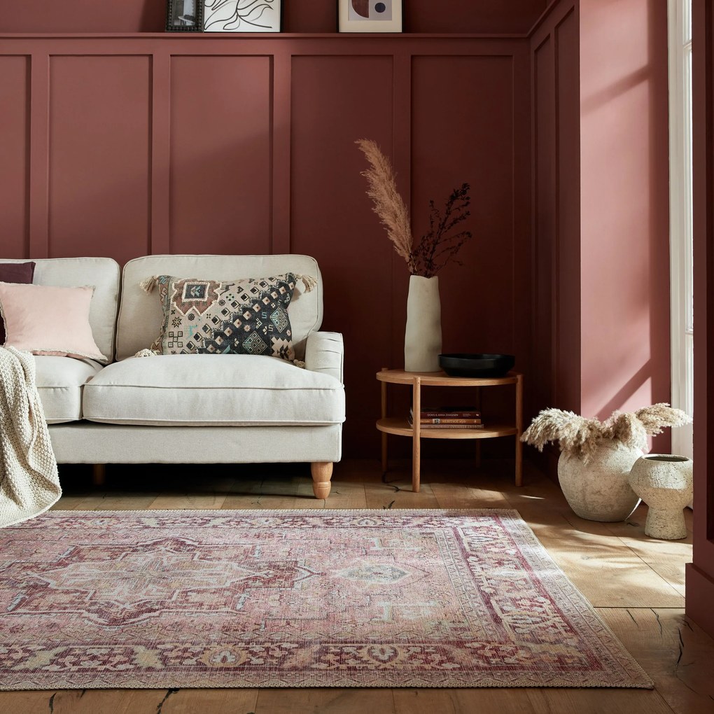 Flair Rugs, Kusový koberec Hebden Windsor Pink, 120x170, ružová, obývacia izba