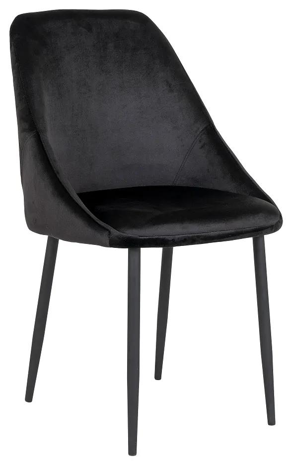 Dizajnová stolička Lashanda čierny zamat - Skladom na SK
