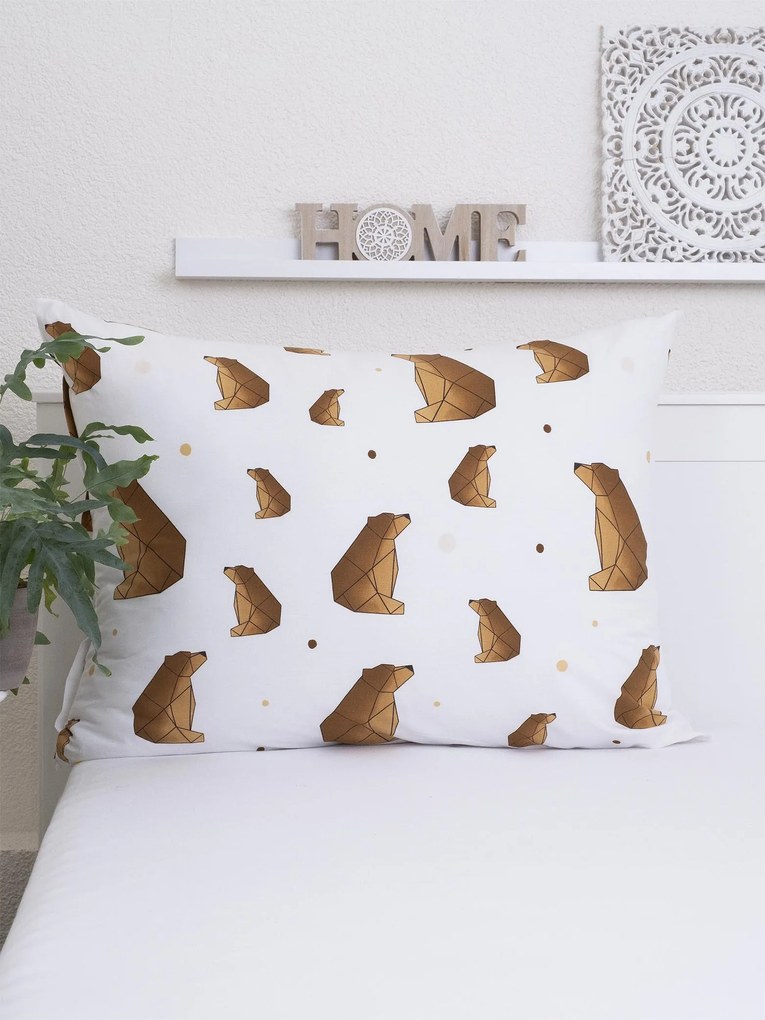 Bavlnená obliečka na vankúš Renforcé 70 × 90 cm - Medvede