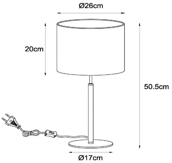 Lucide 45509/81/30 - Stolná lampa MAYA 1xE27/40W/230V čierna