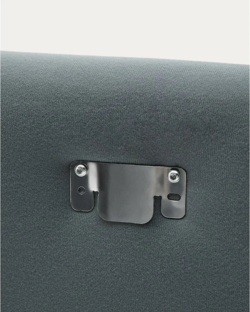 Antracitová čalúnená dvojlôžková posteľ 180x200 cm Jaira – Kave Home