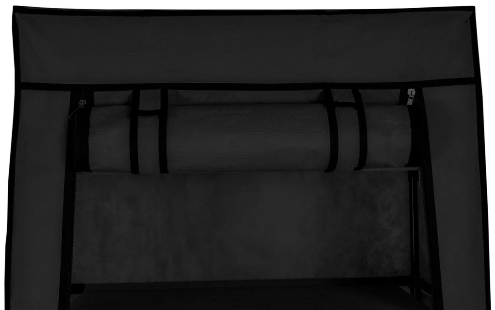 Textilný organizér na topánky LEA čierny