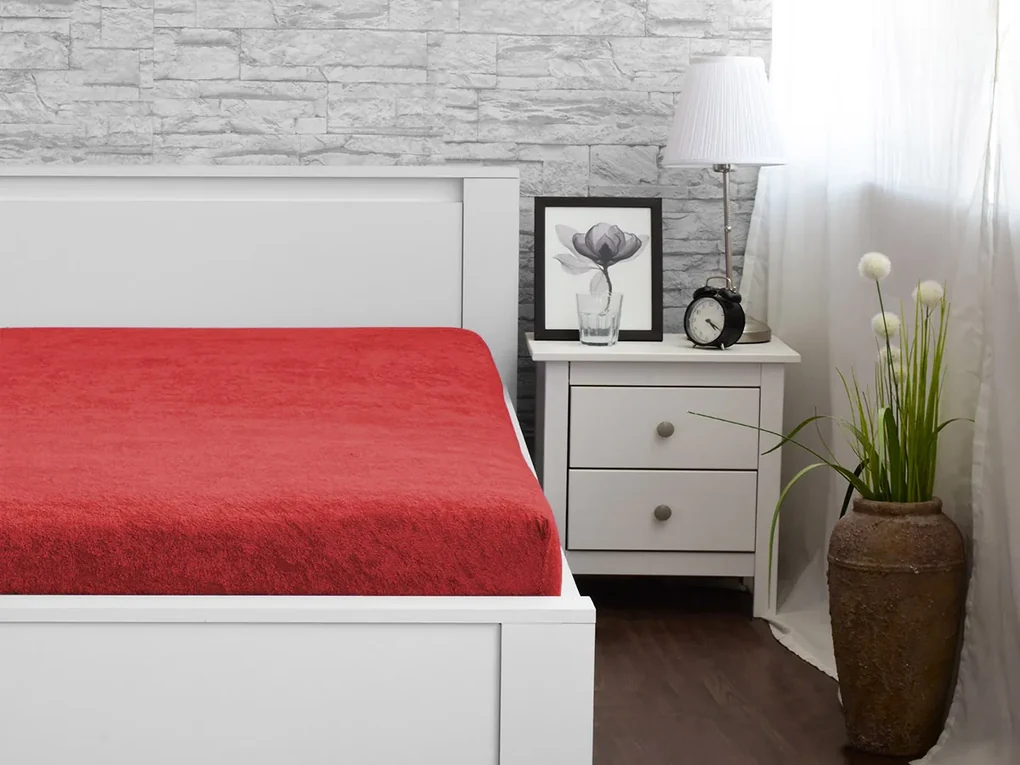 XPOSE® Froté plachta Exclusive - červená 200x200 cm