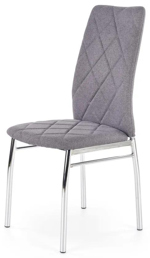 Jedálenská stolička K309 - svetlosivá / chróm
