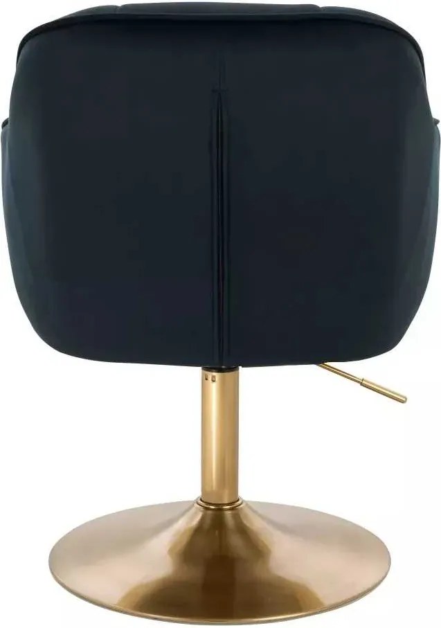 LuxuryForm DESIGN Stolička AVOLA VELUR na zlatom tanieri - čierna