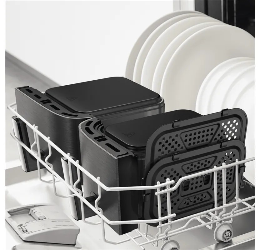 Teplovzdušná fritéza Tefal Dual XXL Easy Fry EY942HE0 Čierna
