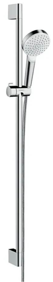 Hansgrohe Crometta, sprchová sada 1jet so sprchovou tyčou 90 cm, biela/chrómová, HAN-26537400