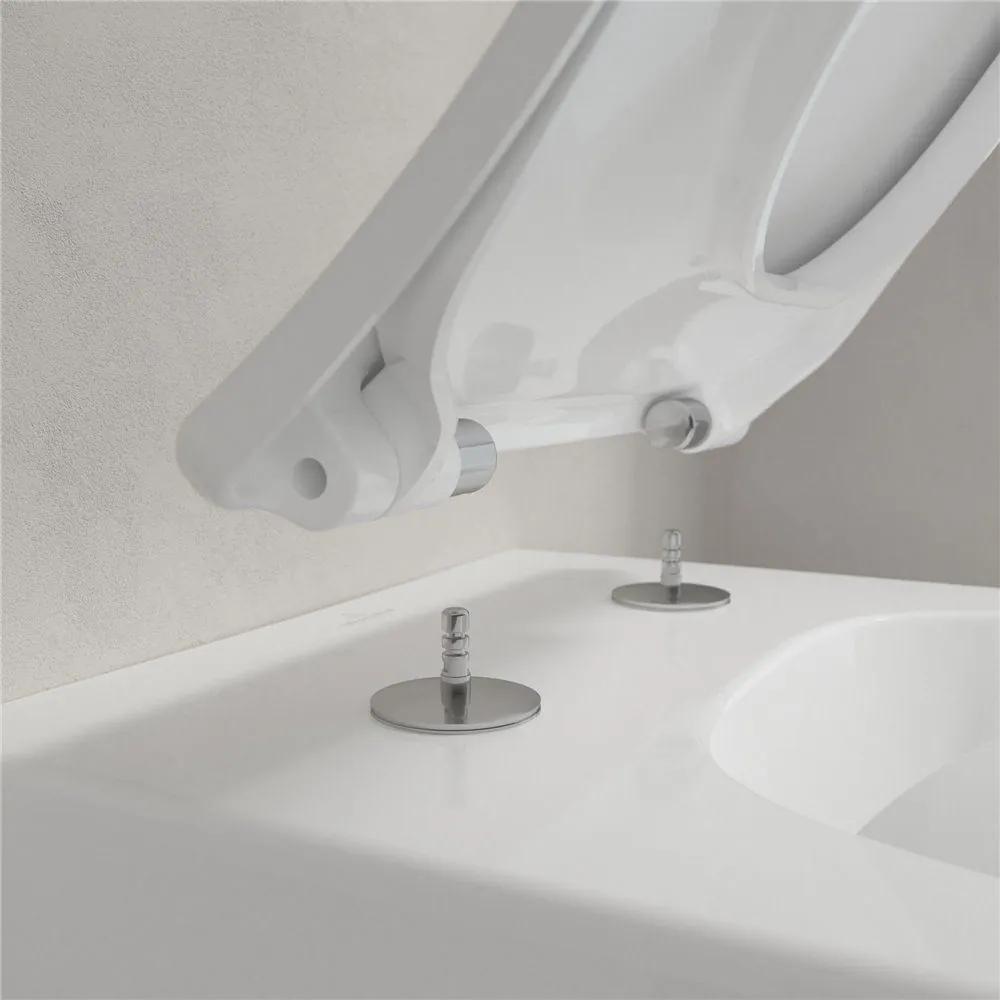 VILLEROY &amp; BOCH Venticello Combi-Pack, závesné WC s DirectFlush + WC sedátko s poklopom SlimSeat, s QuickRelease a Softclosing, biela alpská, 4611RS01