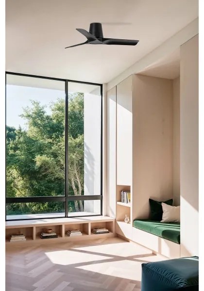 FARO 33827 - Stropný ventilátor HEY TUB S čierna pr. 90 cm + diaľkové ovládanie