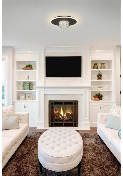 Searchlight 21126-32BK - LED stmievateľné stropné svietidlo DELUGE 20W/230V pr. 31,5 cm čierna