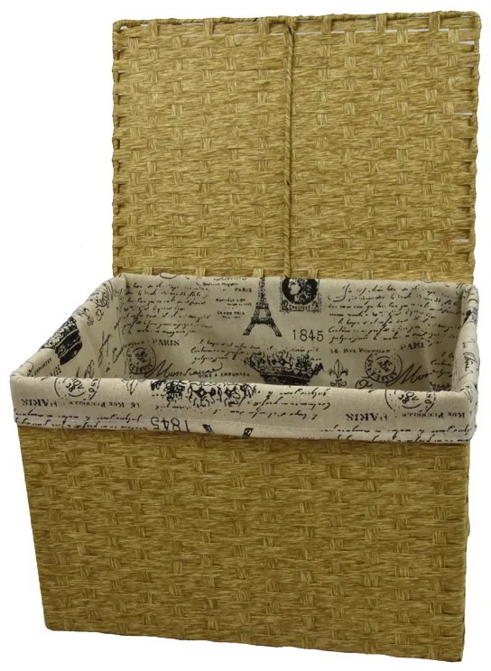Vyšší úložný box melírovaný s látkou paris Rozmery (cm): 37x26, v.25