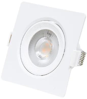 ECOLITE Zápustné bodové LED osvetlenie BART, 5W, 500lm, neutrálna biela / denné svetlo, štvorec