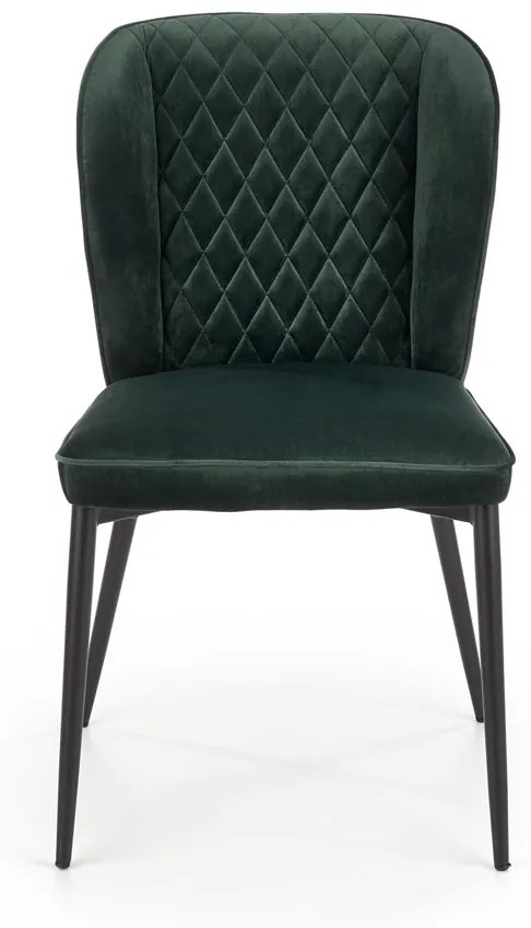 Jedálenská stolička K399 - tmavozelená / čierna