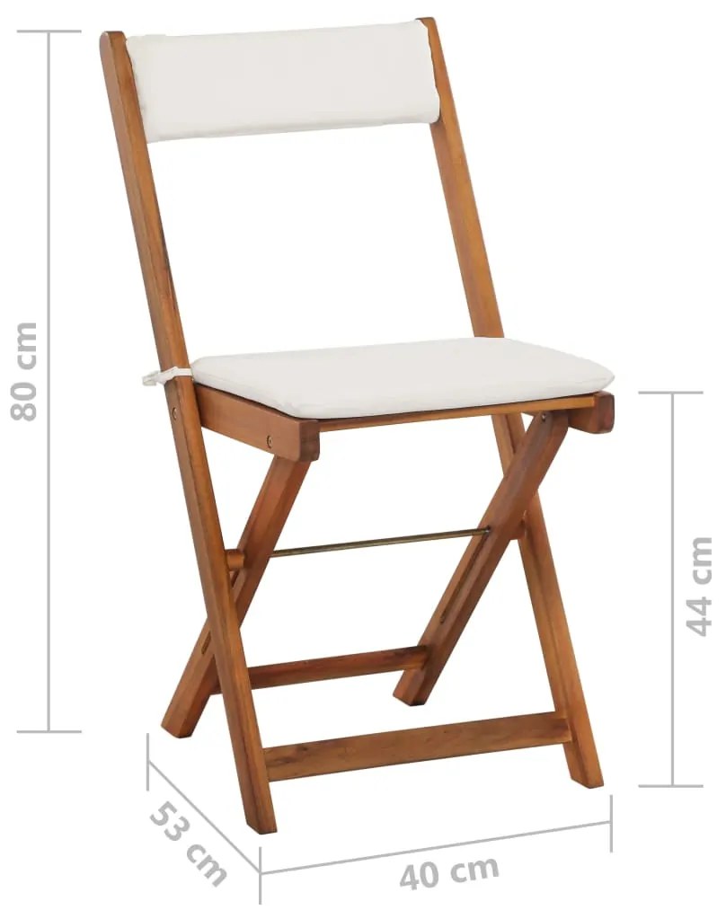Krémový skladací set CHINO