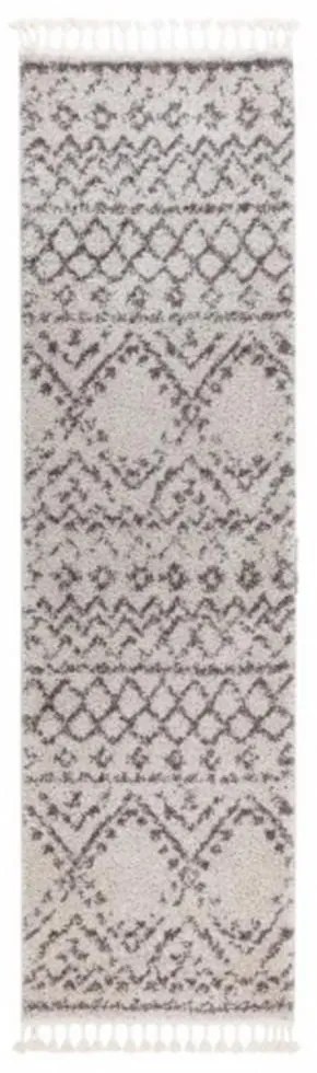 Kusový koberec Shaggy Raba krémový atyp 60x250cm