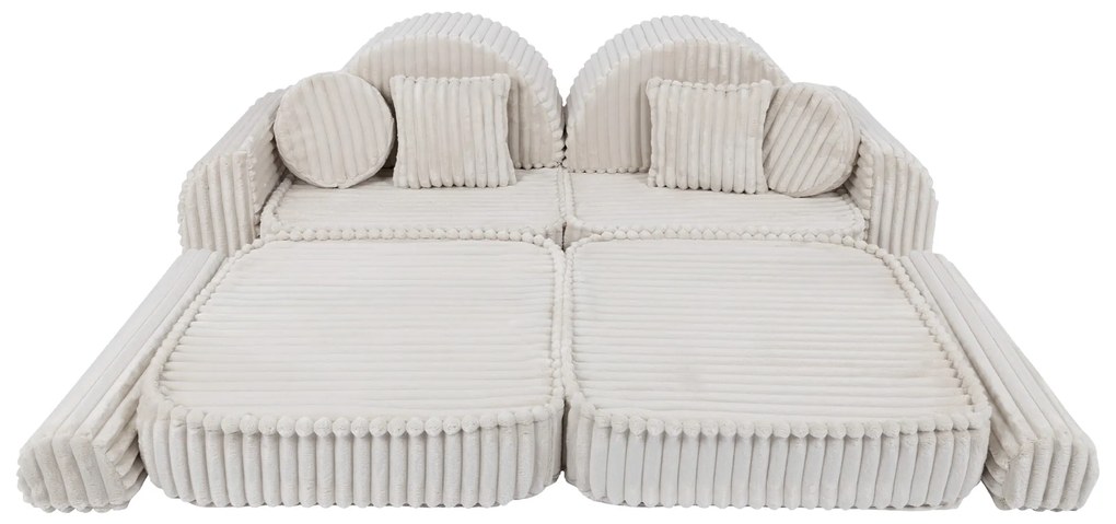MeowBaby® Churros detská pohovka Max, Cotton Candy White