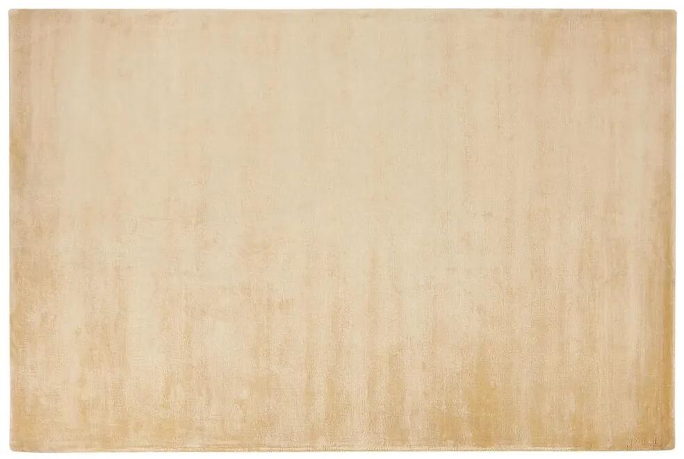 Viskózový koberec 140 x 200 cm piesková béžová GESI II Beliani